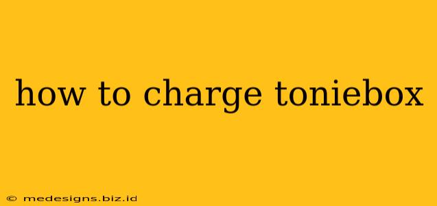 how to charge toniebox