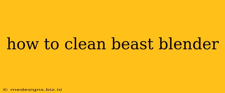 how to clean beast blender