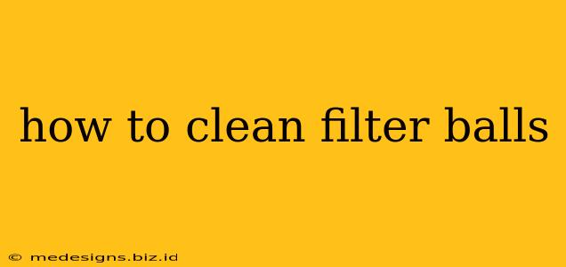 how to clean filter balls