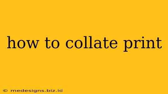 how to collate print