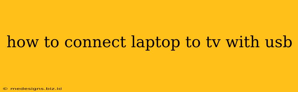 how to connect laptop to tv with usb