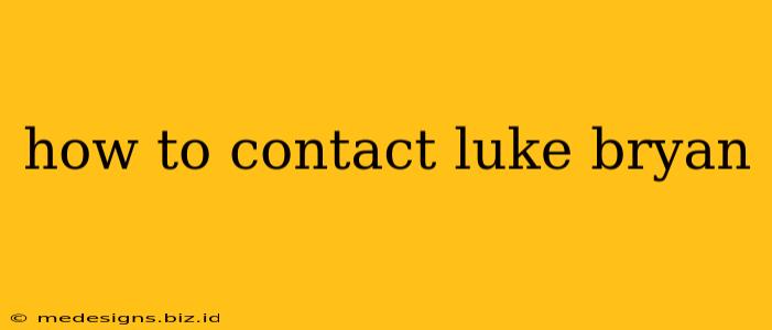 how to contact luke bryan