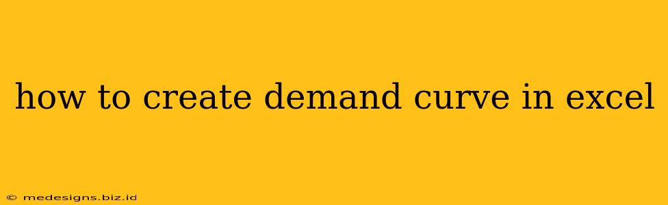 how to create demand curve in excel