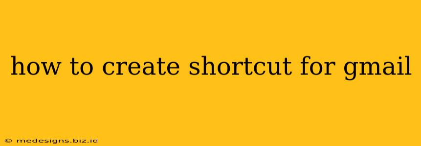 how to create shortcut for gmail