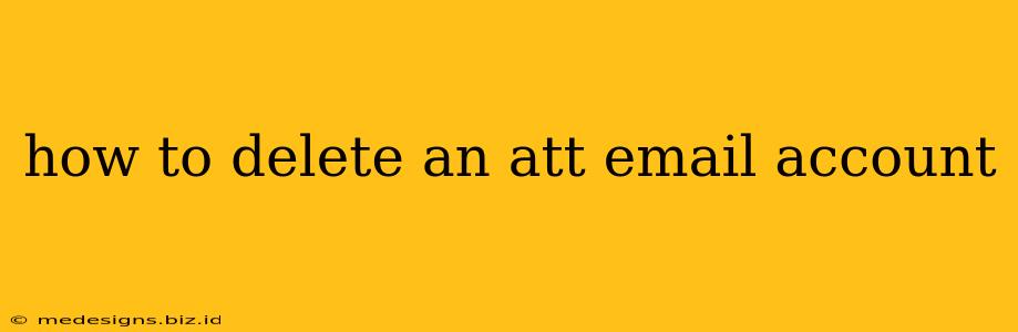 how to delete an att email account