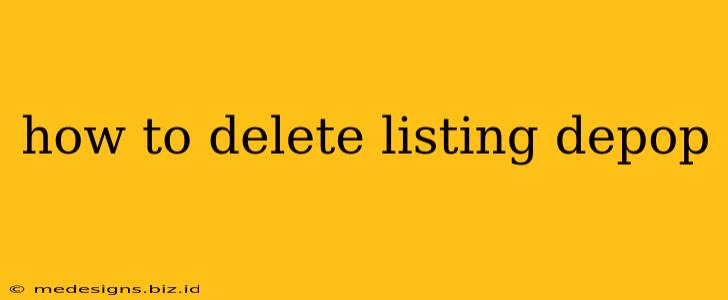 how to delete listing depop