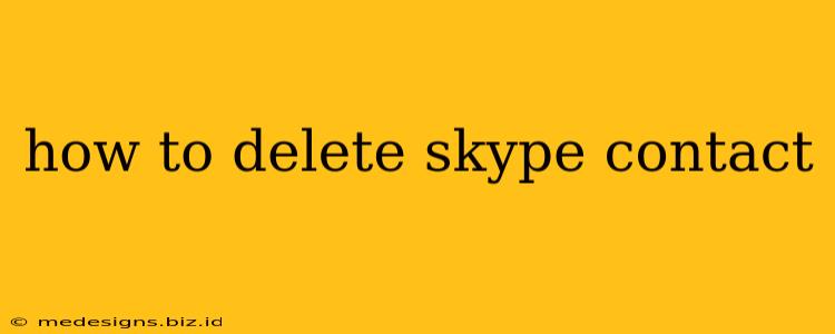 how to delete skype contact
