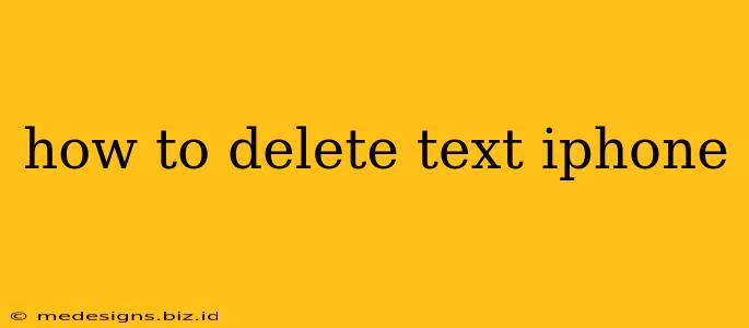 how to delete text iphone