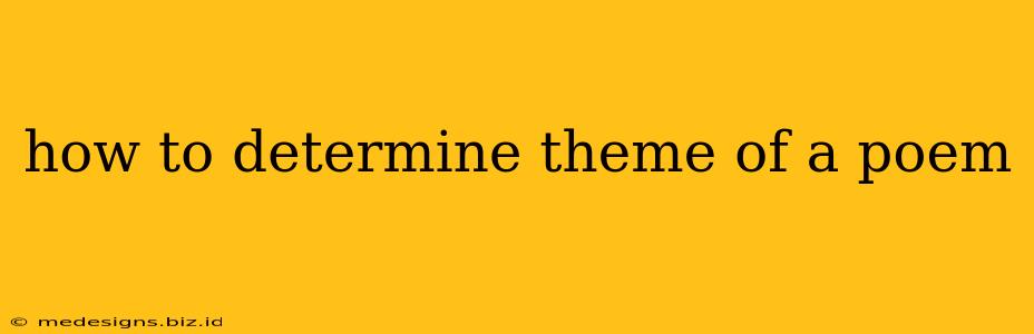 how to determine theme of a poem