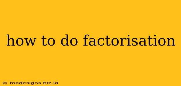 how to do factorisation