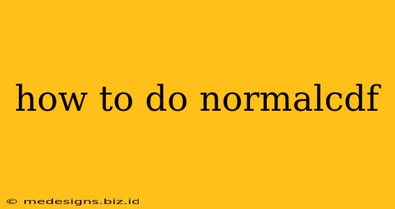 how to do normalcdf