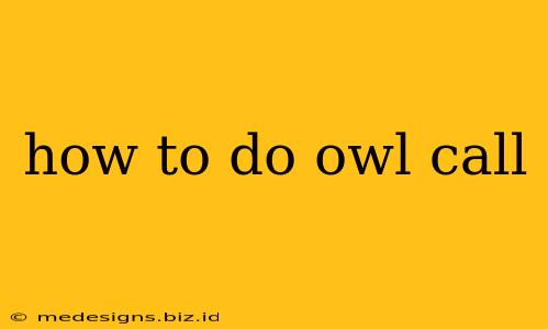 how to do owl call