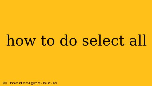 how to do select all