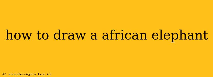 how to draw a african elephant