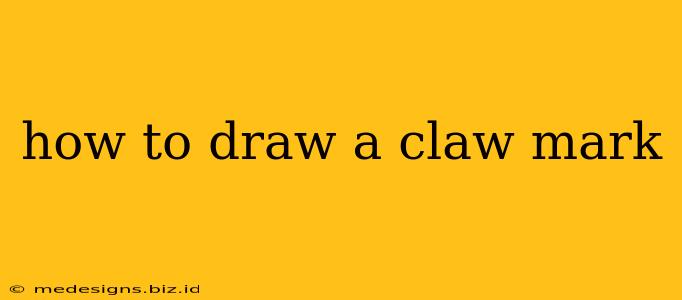 how to draw a claw mark