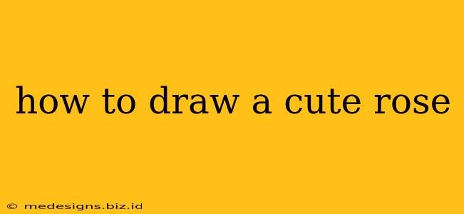 how to draw a cute rose