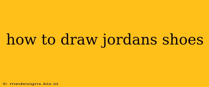 how to draw jordans shoes