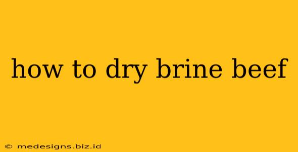 how to dry brine beef