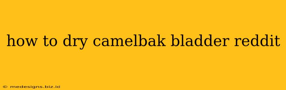 how to dry camelbak bladder reddit