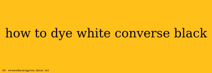 how to dye white converse black
