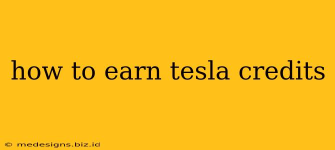 how to earn tesla credits