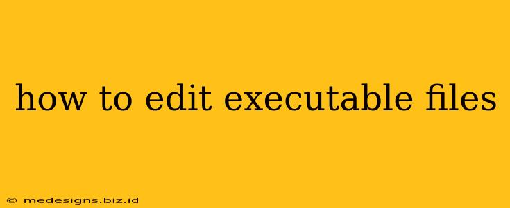 how to edit executable files