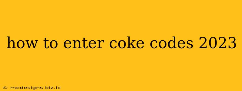 how to enter coke codes 2023