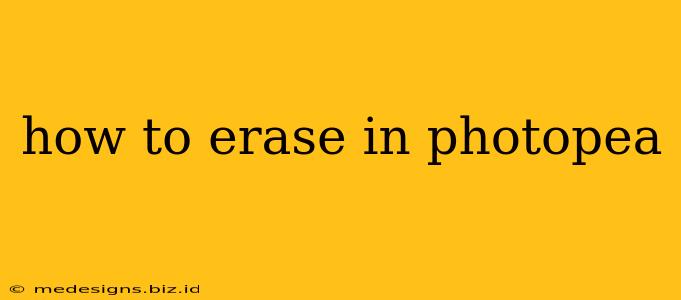 how to erase in photopea