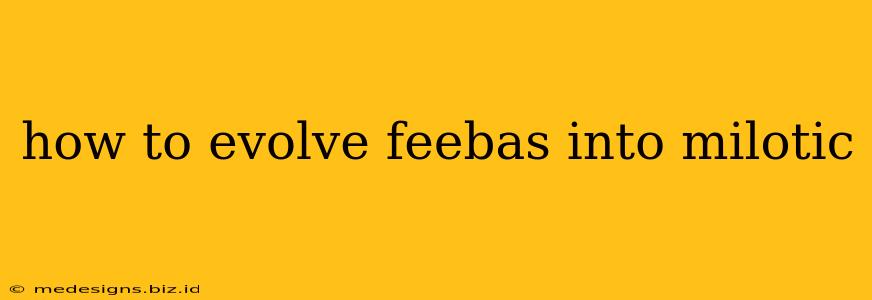 how to evolve feebas into milotic