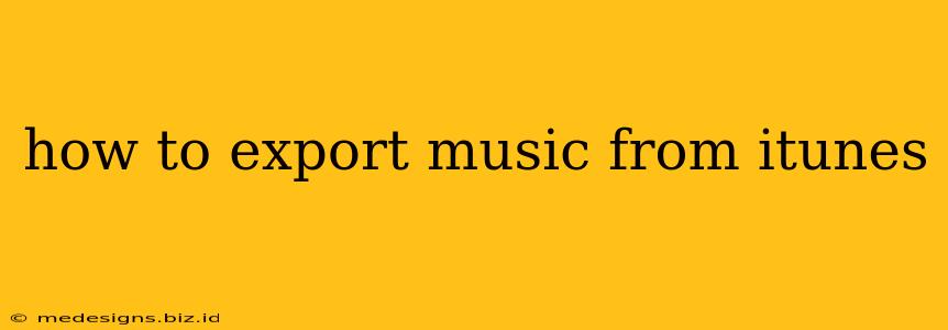 how to export music from itunes