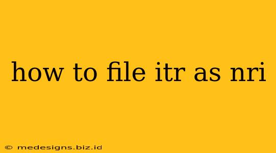 how to file itr as nri