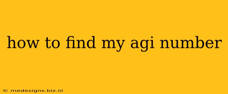 how to find my agi number