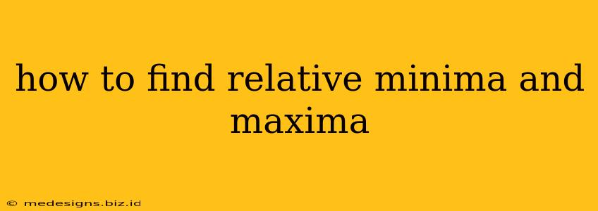 how to find relative minima and maxima