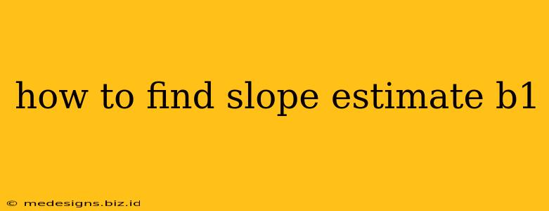 how to find slope estimate b1