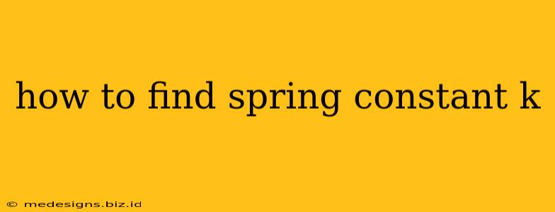 how to find spring constant k