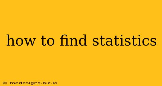 how to find statistics