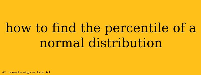 how to find the percentile of a normal distribution