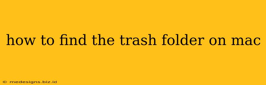 how to find the trash folder on mac