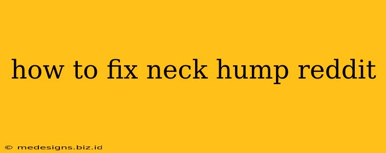 how to fix neck hump reddit