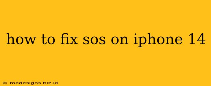how to fix sos on iphone 14