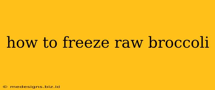 how to freeze raw broccoli