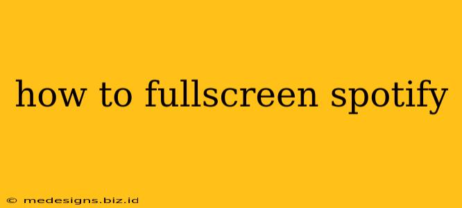 how to fullscreen spotify