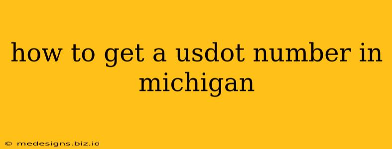 how to get a usdot number in michigan