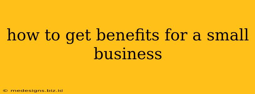 how to get benefits for a small business