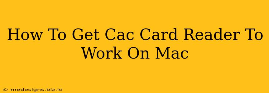 How To Get Cac Card Reader To Work On Mac