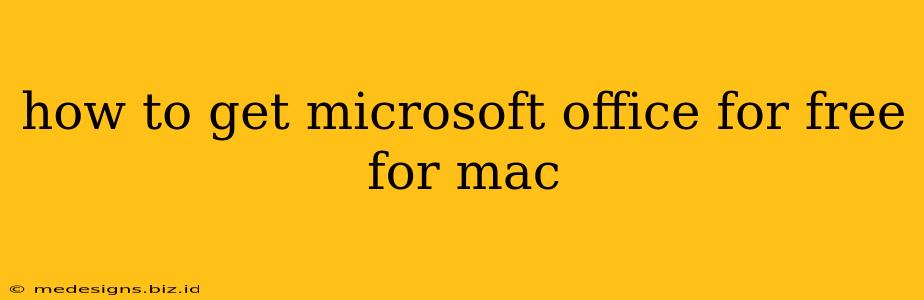 how to get microsoft office for free for mac