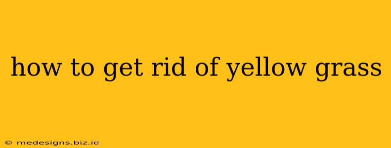 how to get rid of yellow grass