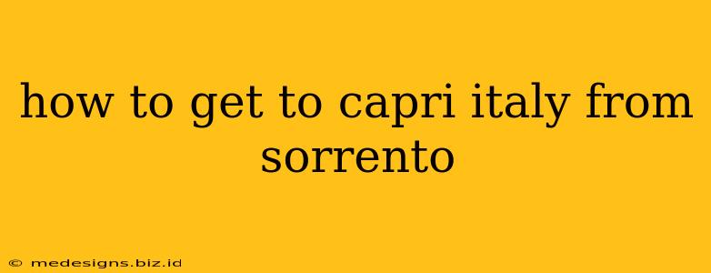 how to get to capri italy from sorrento