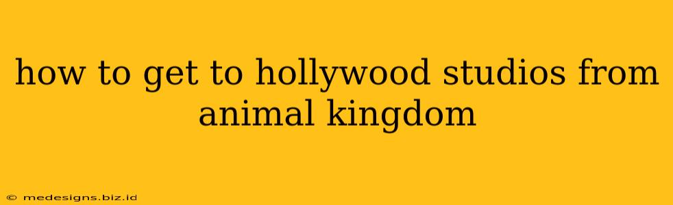 how to get to hollywood studios from animal kingdom