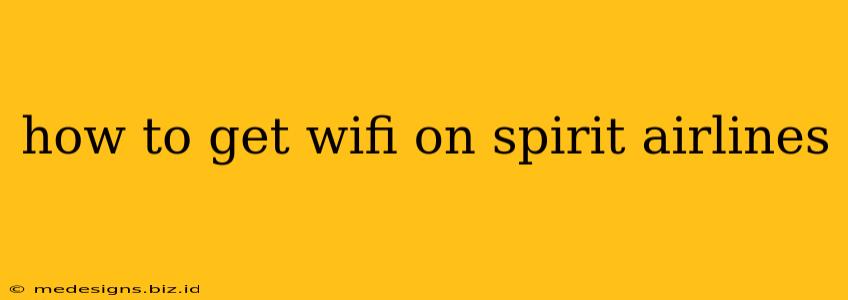 how to get wifi on spirit airlines